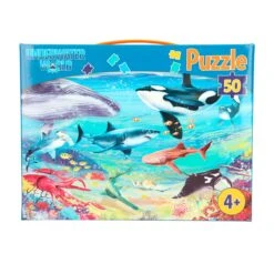 Depesche 11409 Dino World Puzzle 50 Teile UNDERWATER Unterwasserwelt Hai Wal Etc