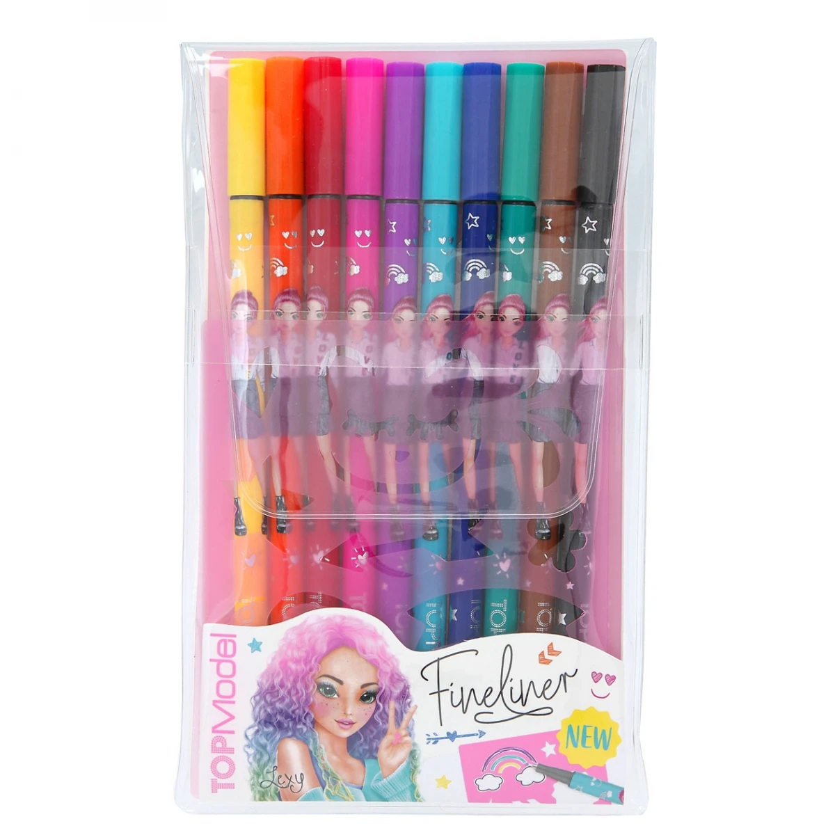 Depesche 11500 TOPModel Fineliner-Set 10 Farben StifteSet +2 Handletterling-Schablonen 3 Depesche 11500 TOPModel Fineliner-Set 10 Farben StifteSet +2 Handletterling-Schablonen