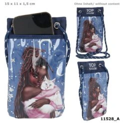 Depesche 11528 TOPModel Handytasche Zum Umhängen MOONLIGHT Katze Mystery