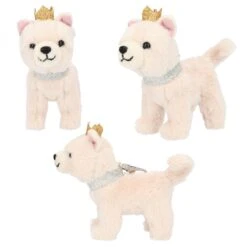 Depesche 11557 TOPModel Plüsch Hunde Anhänger Karabiner - Fluffy Mit Krönchen