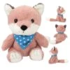 Depesche 12450 SNUKIS Fuchs Foxie Altrosa Mit Halstuch 18cm Plüsch Kuscheltier -Beliebter Spielzeugladen 0012450 0012450 12450 1 image zoom