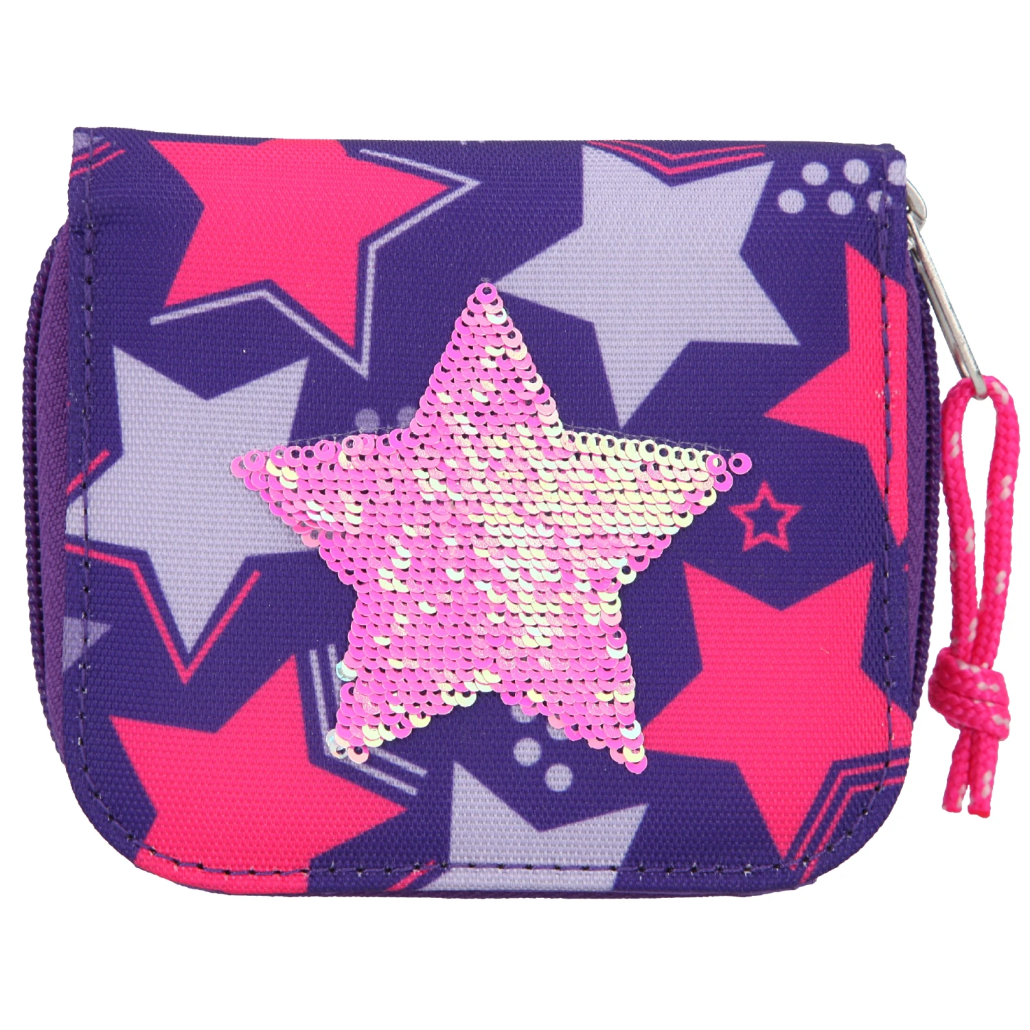 Depesche 10675 TOPModel Portemonnaie Geldbörse Streichpailletten Sterne Lila 6 Depesche 10675 TOPModel Portemonnaie Geldbörse Streichpailletten Sterne Lila – Bild 4