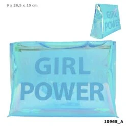Depesche 10965 TOPModel Kosmetiktasche HOLO Türkis Girl Power