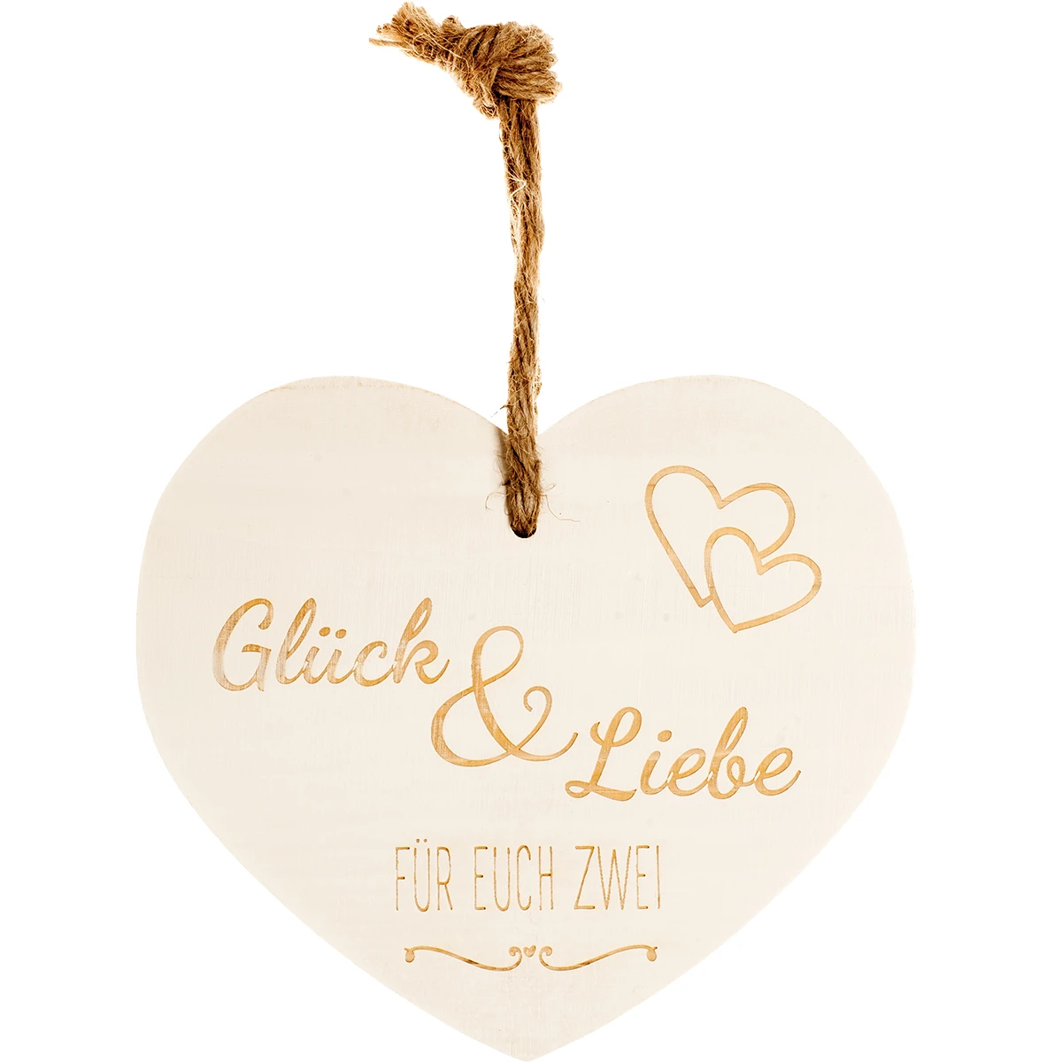 Vintage-Herz Aus Holz "Glück & Liebe Für Euch Zwei" 21082 3 Vintage-Herz Aus Holz "Glück & Liebe Für Euch Zwei" 21082