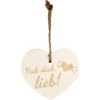 Kleines Vintage-Herz Aus Holz "Hab Dich Lieb" 24002 -Beliebter Spielzeugladen 24002