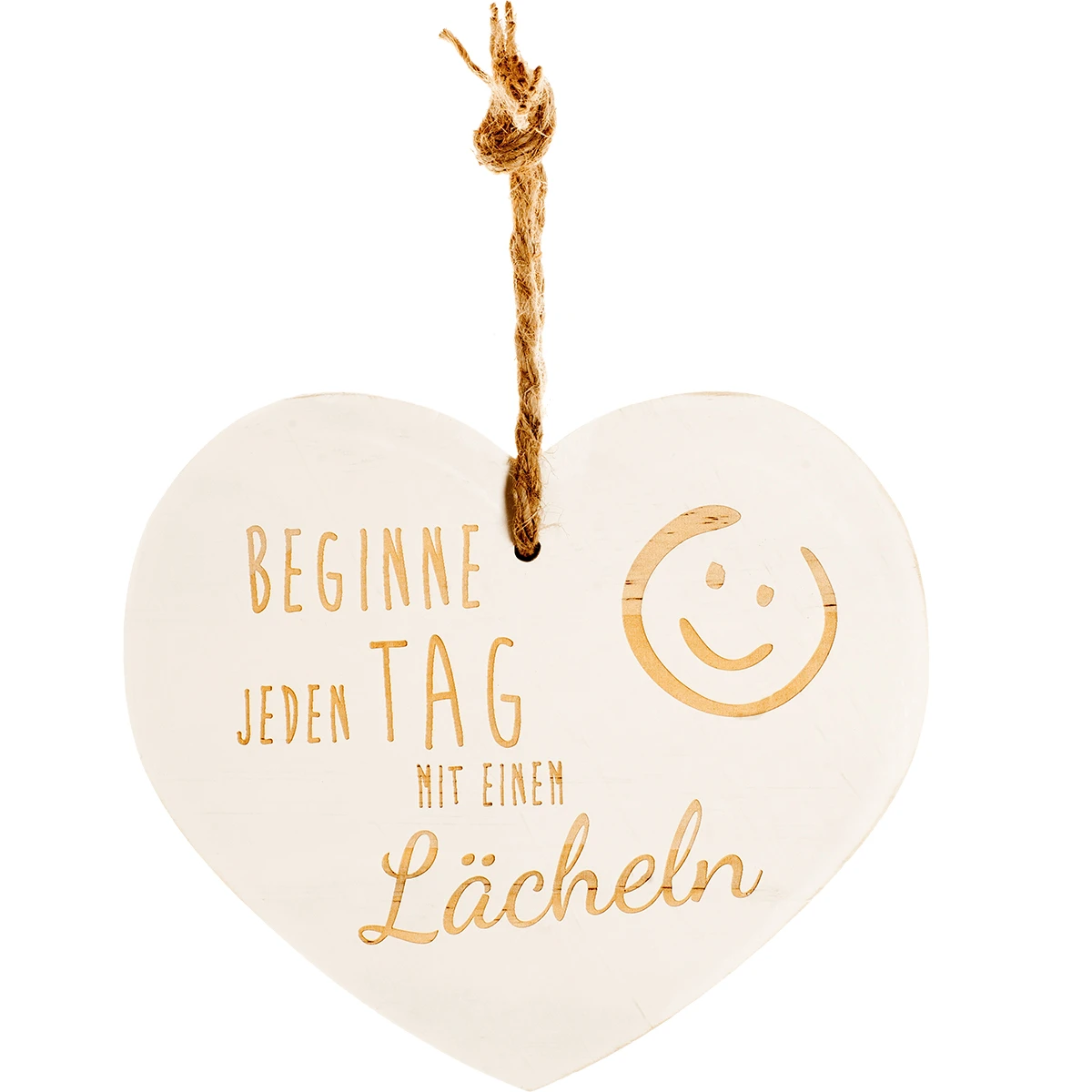 Vintage-Herz Aus Holz "Beginne Jeden Tag Mit Einem Lächeln" 24026 3 Vintage-Herz Aus Holz "Beginne Jeden Tag Mit Einem Lächeln" 24026