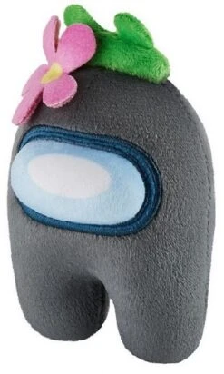Among Us Plüsch Kuscheltier Ca 13cm - Grau Mit Blume