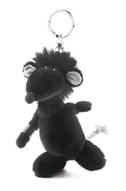 Nici 28993 Schlüsselanhänger Schwarze Ratte Rock Star Baby 10cm Plüsch
