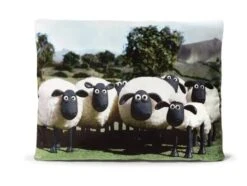 Nici 34353 Kissen Shaun Das Schaf + Shirley Schafherde Plüsch 43x25cm Bedruckt