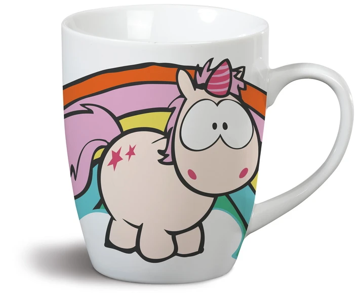 Nici 42234 Tasse Einhorn Rainbow Flair + Theodor & Friends 8x10cm Porzellan