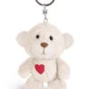 Nici 42600 Schlüsselanhänger Love-Bär Weiß Mit Herz Ca 10cm Plüsch Liebe -Beliebter Spielzeugladen 42600 01 HA Frei me