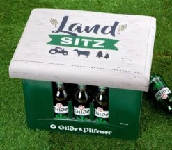 Gilde Bierkasten Sitzkissen "Landsitz" 44x34cm Sitzpolster Schwarz 42945 -Beliebter Spielzeugladen 42945 3