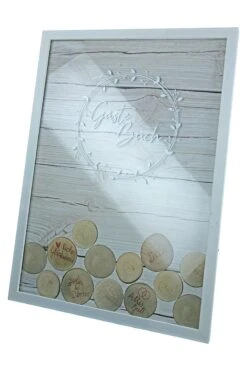 Gilde 44068 Gästebuch Rechteckig Naturfarben Mit 55 Holzscheiben Zum Beschriften -Beliebter Spielzeugladen 44068 1 9 10