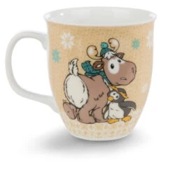 Nici 44149 Tasse Rentier Reny Heart Kaffeetasse Gold 9,5x10cm Winter Glamour -Beliebter Spielzeugladen 44149 02 ZA Frei 2002x2048