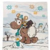 Nici 44158 Kuschel-Decke Winter Glamour Rentier Gans Pinguin 125x160cm Plüsch -Beliebter Spielzeugladen 44158 01 HA Frei me