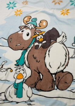 Nici 44158 Kuschel-Decke Winter Glamour Rentier Gans Pinguin 125x160cm Plüsch -Beliebter Spielzeugladen 44158 05 ZA me