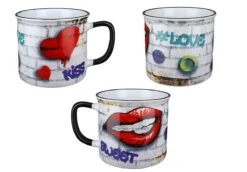 Gilde 44309 Keramik Tasse Streetart "Love" Ca. 390ml -Beliebter Spielzeugladen 44309 4 14 2