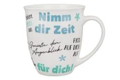 Gilde 44519 Jumbo-Tasse "Zeit Für Dich" Ca 400ml Porzellan