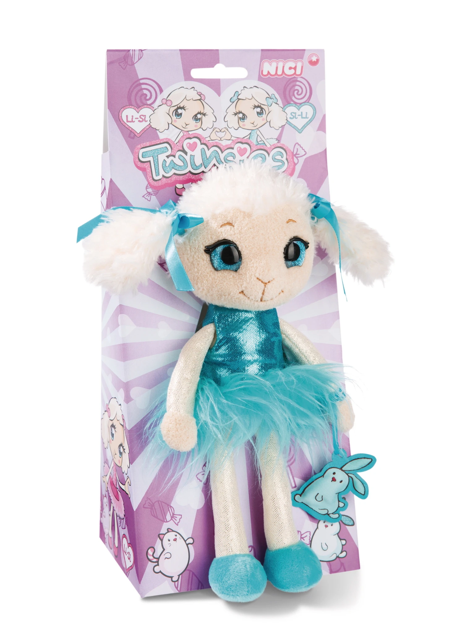 Nici 45887 Twinsies Schaf Si-Li Türkis 25cm Plüsch Schlenker In Geschenkbox 4 Nici 45887 Twinsies Schaf Si-Li Türkis 25cm Plüsch Schlenker In Geschenkbox – Bild 2