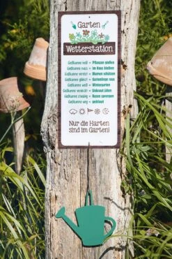 Gilde Alu Schild Wetterstation "Garten" 30x14cm Inkl. Gieskannen-Anhänger 46178 -Beliebter Spielzeugladen 46178 2 5