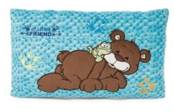 Nici 47615 Kissen Bär Kakaobraun & Frosch 43x25cm Plüsch Classic Bear GREEN