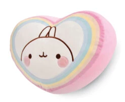 Nici 48228 Kissen Herzförmig Molang Regenbogenherz 40x30cm Stretch-Plüsch Kawaii -Beliebter Spielzeugladen 48228 03 ZA Frei