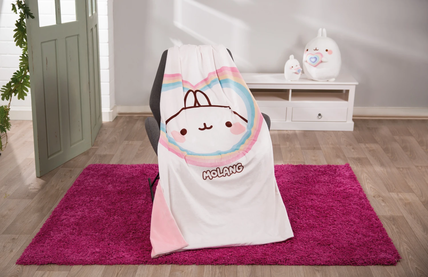 Nici 48229 Kuscheldecke Molang Mit Regenbogenherz 140x175cm Plüsch Kawaii 5 Nici 48229 Kuscheldecke Molang Mit Regenbogenherz 140x175cm Plüsch Kawaii – Bild 3