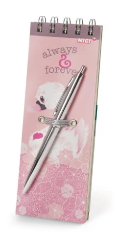 Nici 48277 Notizblock & Kugelschreiber Schwäne "always & Forever" Love Classics