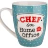 Gilde 49823 Keramik Tasse "Chef Im Homeoffice" Blau Weiß Ca. 360ml -Beliebter Spielzeugladen 49823 2 4