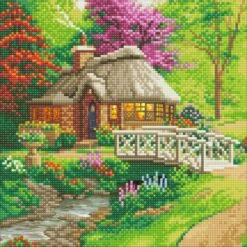 Crystal Art Kit Diamantbilder Zum Selbermachen Im Holzrahmen 30x30cm - Landhaus