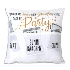 Hergo Sofahelden Kissen Mit Taschen 43x43cm - Partykissen 8810