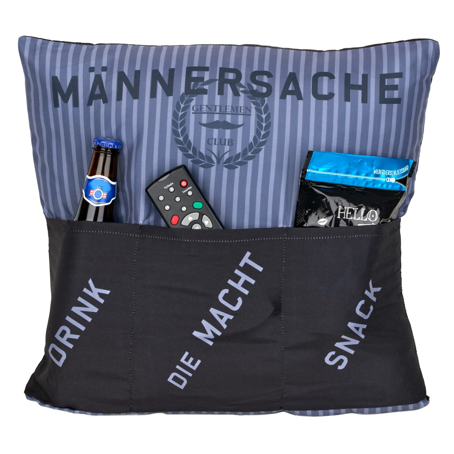 Hergo Sofahelden Kissen Mit Taschen 43x43cm - Männersache 8962 3 Hergo Sofahelden Kissen Mit Taschen 43x43cm - Männersache 8962