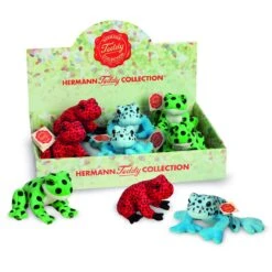 Teddy Hermann 92030 Frosch Blau Plüsch Kuscheltier Ca 13cm -Beliebter Spielzeugladen 92030 1