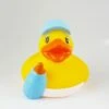 Gummiente Badeente Mit Quietsche - Baby Junge Hellblau Mit Flasche -Beliebter Spielzeugladen Gummiente Badeente mit Quietsche Baby Junge hellblau mit Flasche