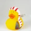 Gummiente Badeente Mit Quietsche - Pirat Mit Rot-weißem Tuch -Beliebter Spielzeugladen Gummiente Badeente mit Quietsche Pirat mit rotem weissem Tuch