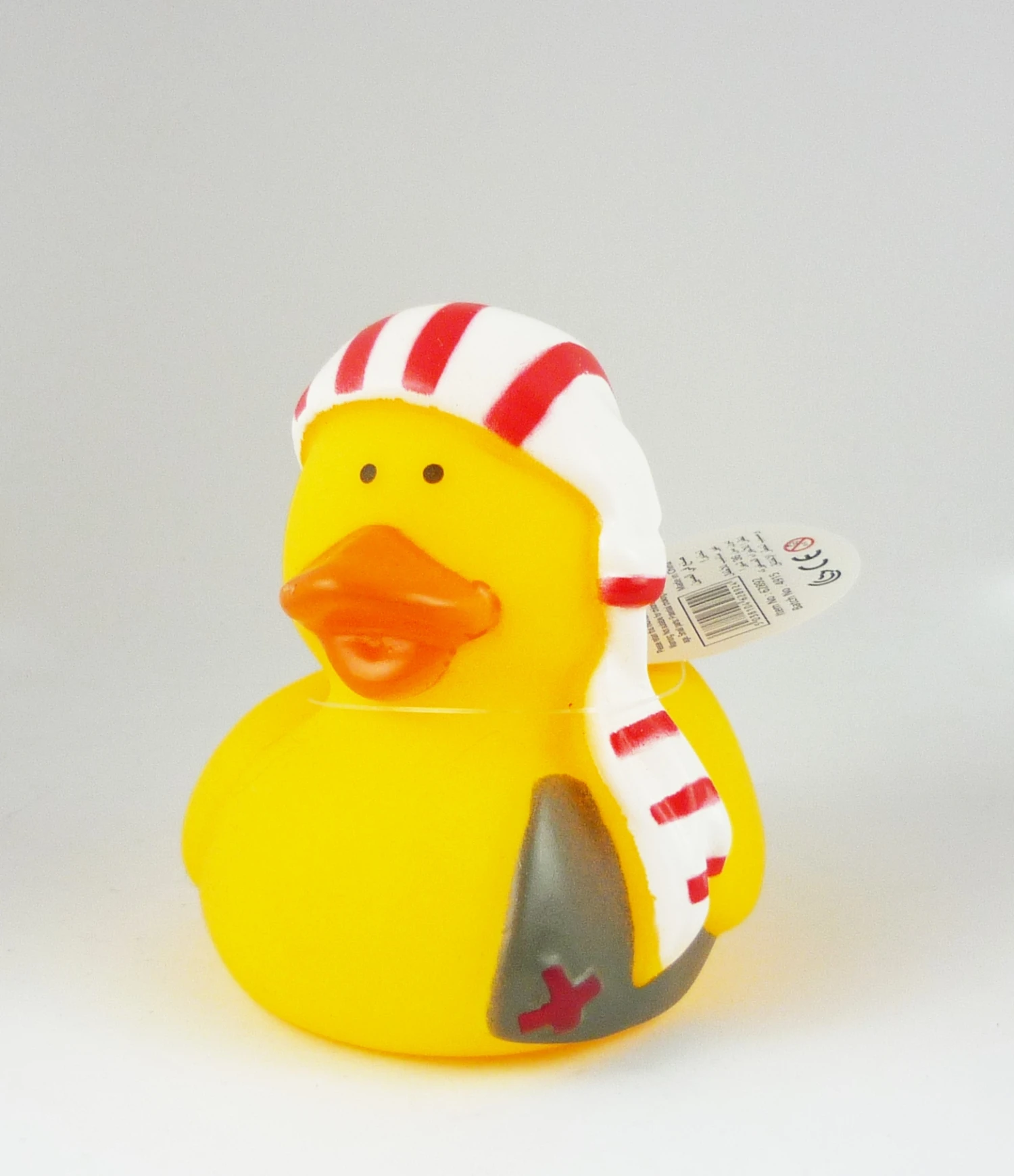 Gummiente Badeente Mit Quietsche - Pirat Mit Rot-weißem Tuch 3 Gummiente Badeente Mit Quietsche - Pirat Mit Rot-weißem Tuch