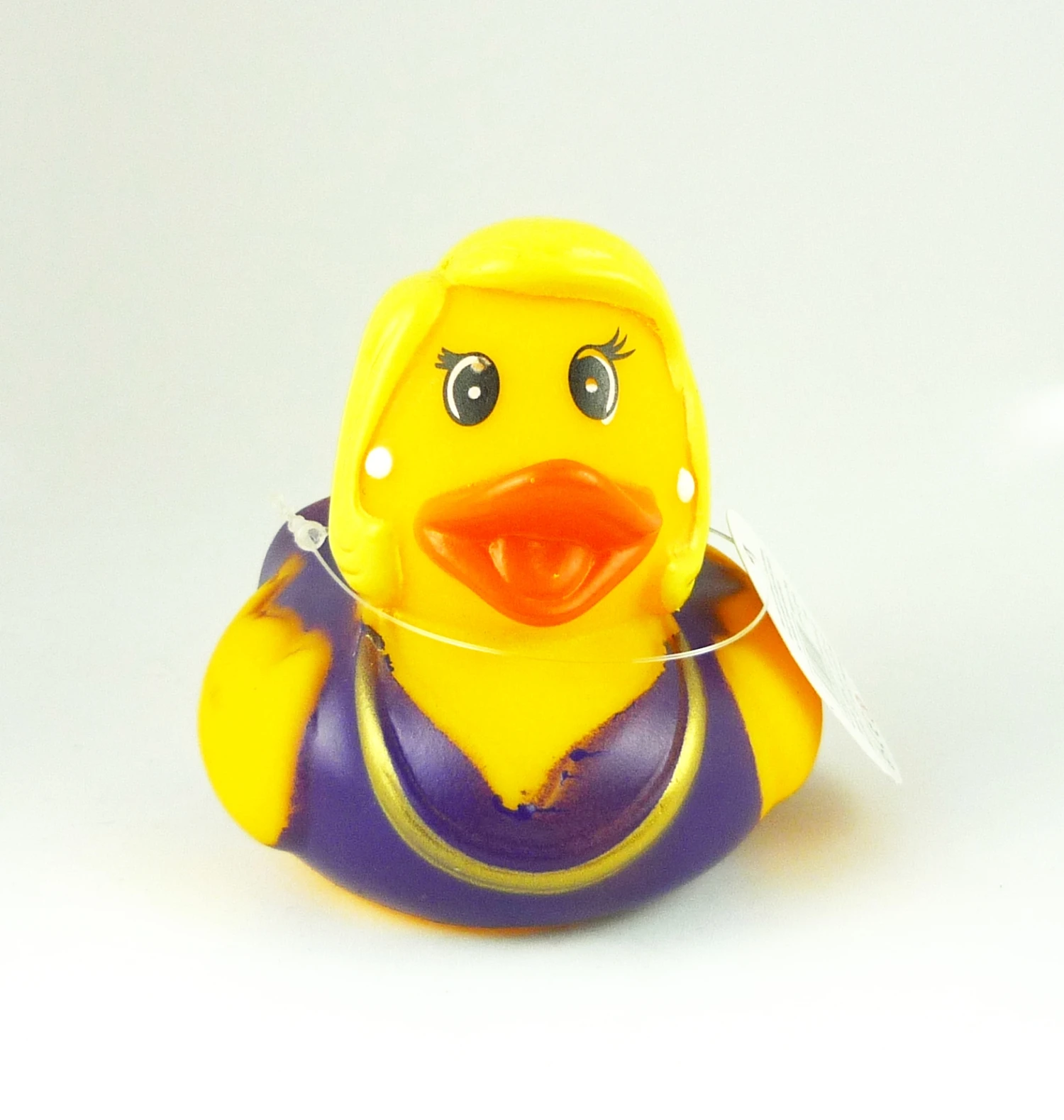 Gummiente Badeente Mit Quietsche - Blonde Dame Im Lila Kleid 3 Gummiente Badeente Mit Quietsche - Blonde Dame Im Lila Kleid