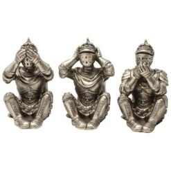 3er Set Ritter "Nicht Sehen - Hören - Sprechen" Deko Mittelalter MC36150