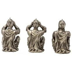 3er Set Ritter "Nicht Sehen - Hören - Sprechen" Deko Mittelalter MC36150 -Beliebter Spielzeugladen MC 36150 3