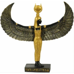 Ägyptische Isis Stehend Ca. 23cm Hoch Handbemalt Dekogegenstand MC90059