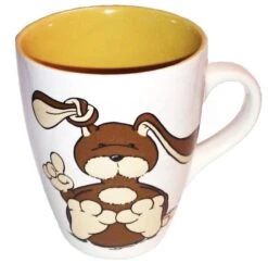 Nici 22037 Tasse Hase Puschel Braun Porzellan Spring Frühling Rabbit 11cm Ø8,5cm -Beliebter Spielzeugladen N22037 bearbeitet