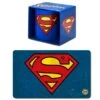 Logoshirt Frühstück Set Tasse + Brettchen Superman Logo Spülmaschinenfest (KuK) -Beliebter Spielzeugladen Set Superman