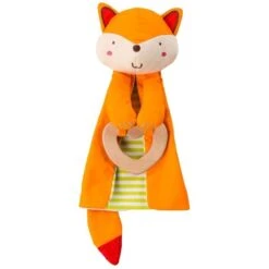 Bright Starts Lovies Kuscheltuch Schmusetuch Fuchs Mit Beissring Aus Holz 0m+