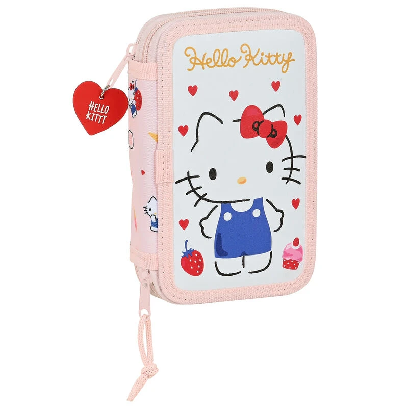 Safta Hello Kitty 2-Fach Federtasche Federmäppchen Happiness Girl Rosa Gefüllt Cupcake 3 Safta Hello Kitty 2-Fach Federtasche Federmäppchen Happiness Girl Rosa Gefüllt Cupcake