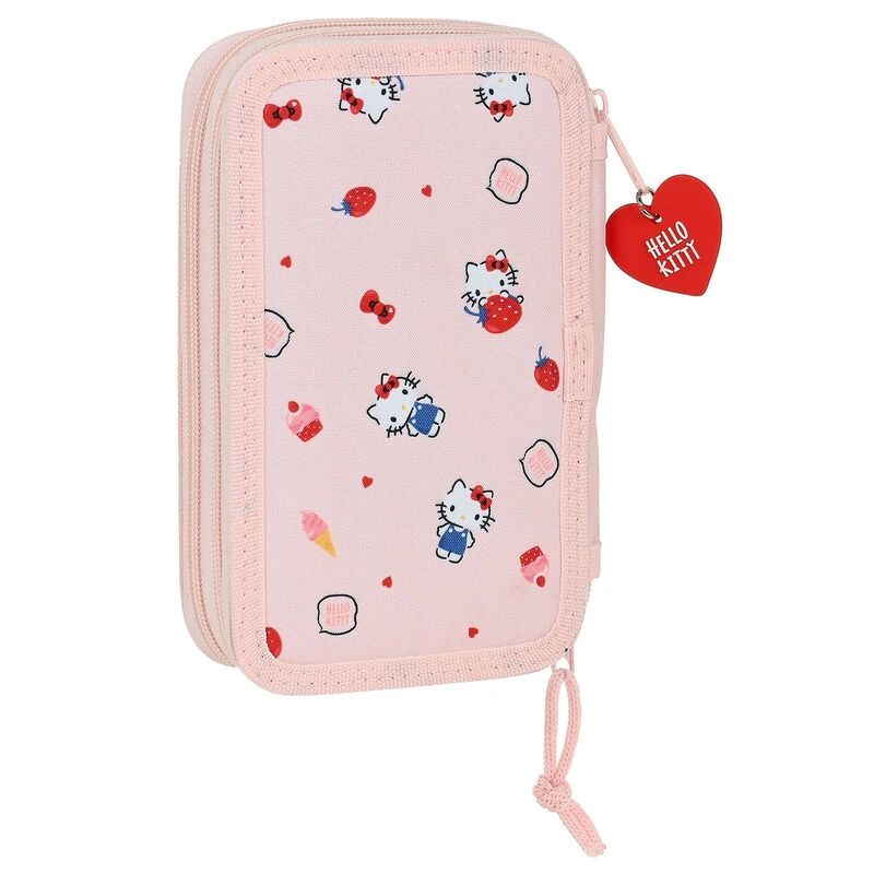 Safta Hello Kitty 2-Fach Federtasche Federmäppchen Happiness Girl Rosa Gefüllt Cupcake 6 Safta Hello Kitty 2-Fach Federtasche Federmäppchen Happiness Girl Rosa Gefüllt Cupcake – Bild 4