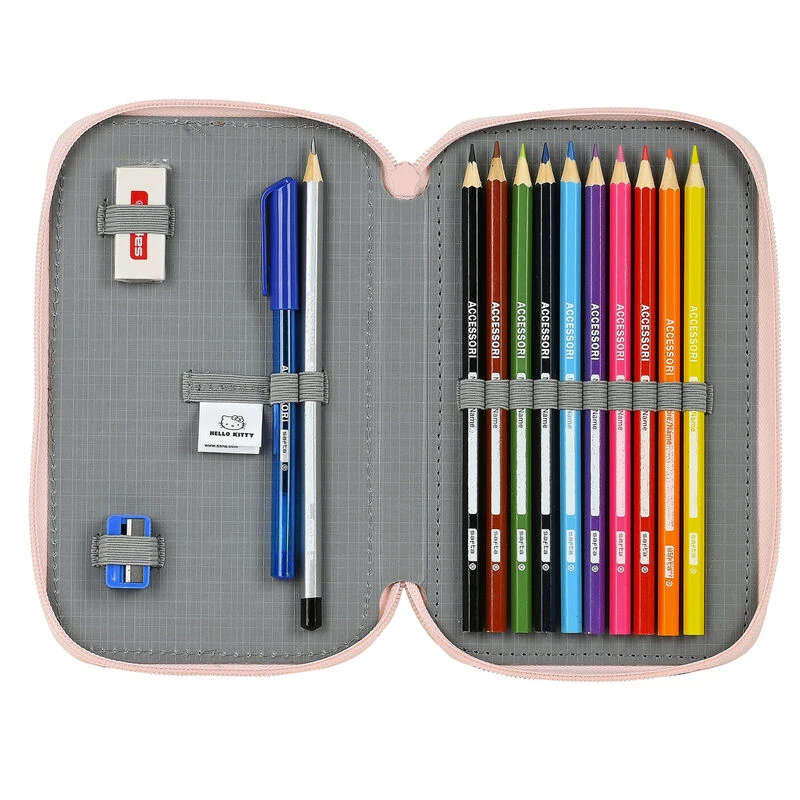 Safta Hello Kitty 2-Fach Federtasche Federmäppchen Happiness Girl Rosa Gefüllt Cupcake 4 Safta Hello Kitty 2-Fach Federtasche Federmäppchen Happiness Girl Rosa Gefüllt Cupcake – Bild 2